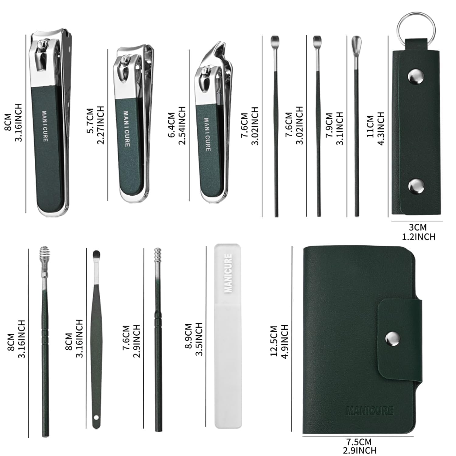 10-in-1 Manicure Kit – Stainless Steel Nail Clipper