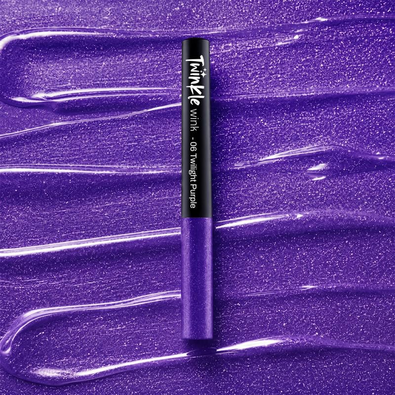 MARS Twinkle Wink Glitter Eyeliner (1.6 ml) (06-TWILIGHT PURPLE) | Long-Lasting Sparkle Liquid Liner | Smudge-Proof, Quick-Dry Eye Makeup for Party, Wedding...