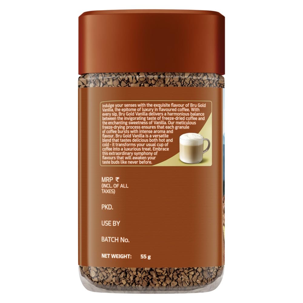 Bru Gold Vanilla Granule Bottle 55 Gram (pack of-2)
