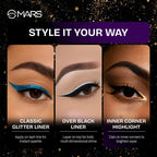 MARS Twinkle Wink Glitter Eyeliner (1.6 ml) (06-TWILIGHT PURPLE) | Long-Lasting Sparkle Liquid Liner | Smudge-Proof, Quick-Dry Eye Makeup for Party, Wedding...