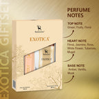 Ramsons - EXOTICA Gift Pack for Women | 1 Eau De Parfum-100ml & 1 Deodorant-200ml | TN - Plum, Peach, Orange Blossom, Leafy Green | MN - Jasmine, Rose,...