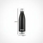 Stainless Steel Water Bottle Chromo Knight Black 950ml