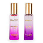 Bella Vita Luxury Date & Senorita Women Long Lasting | Perfume for Woman | Gifts for Woman | EDP 2x20ml | Jasmine, Vanilla, Lotus & Musk | Floral, Fruity & Woody