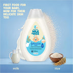 Johnson’s Baby Nourishing Milk & Rice Wash & Shampoo 200 ml | 2‑in‑1 Gentle Cleanser for Newborn Hair & Skin