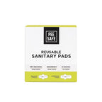 PEESAFE Reusable Sanitary Pads | (3 Regular Pads + 1 Overnight Pad + 1 Leak Proof Pouch) | Lasts Up To 1 Year | Highly Absorbent & Skin Friendly, Pack of 4