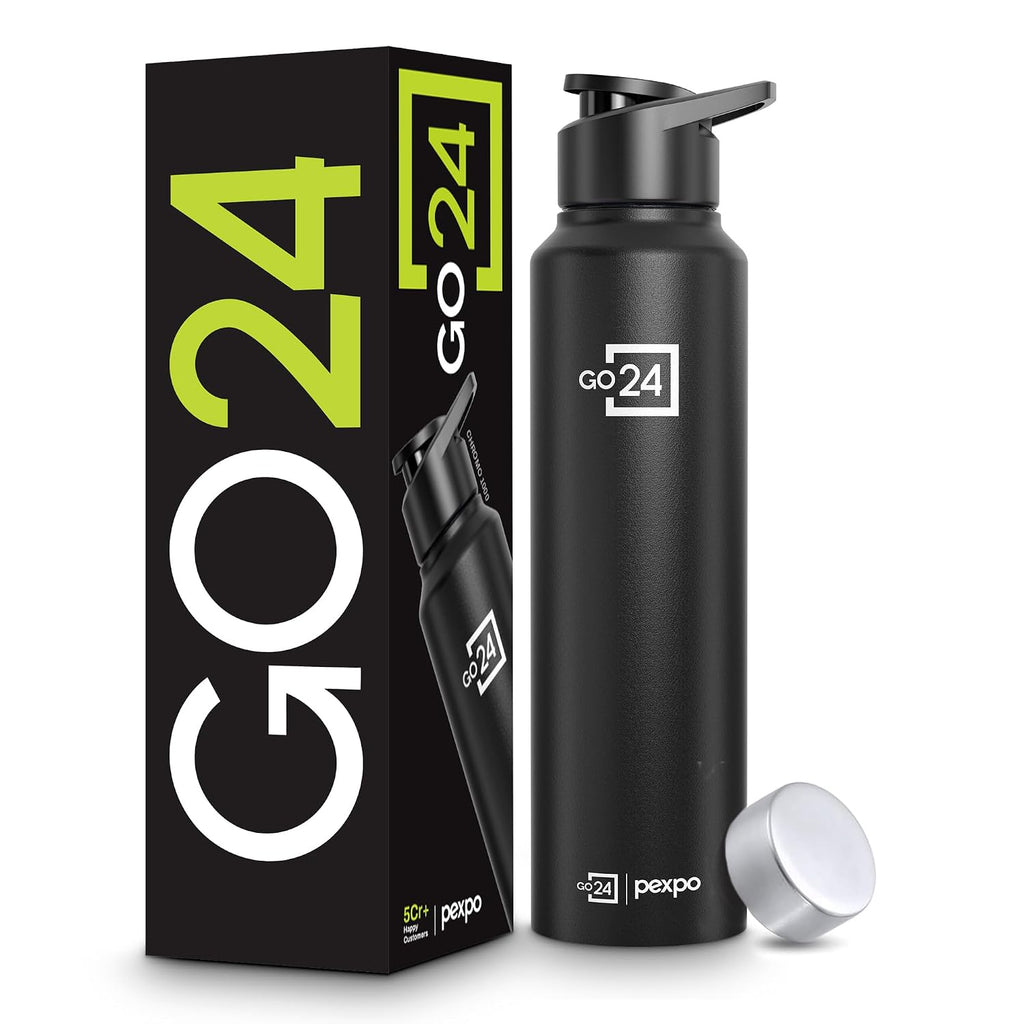 Stainless Steel Water Bottle Chromo Knight Black 950ml