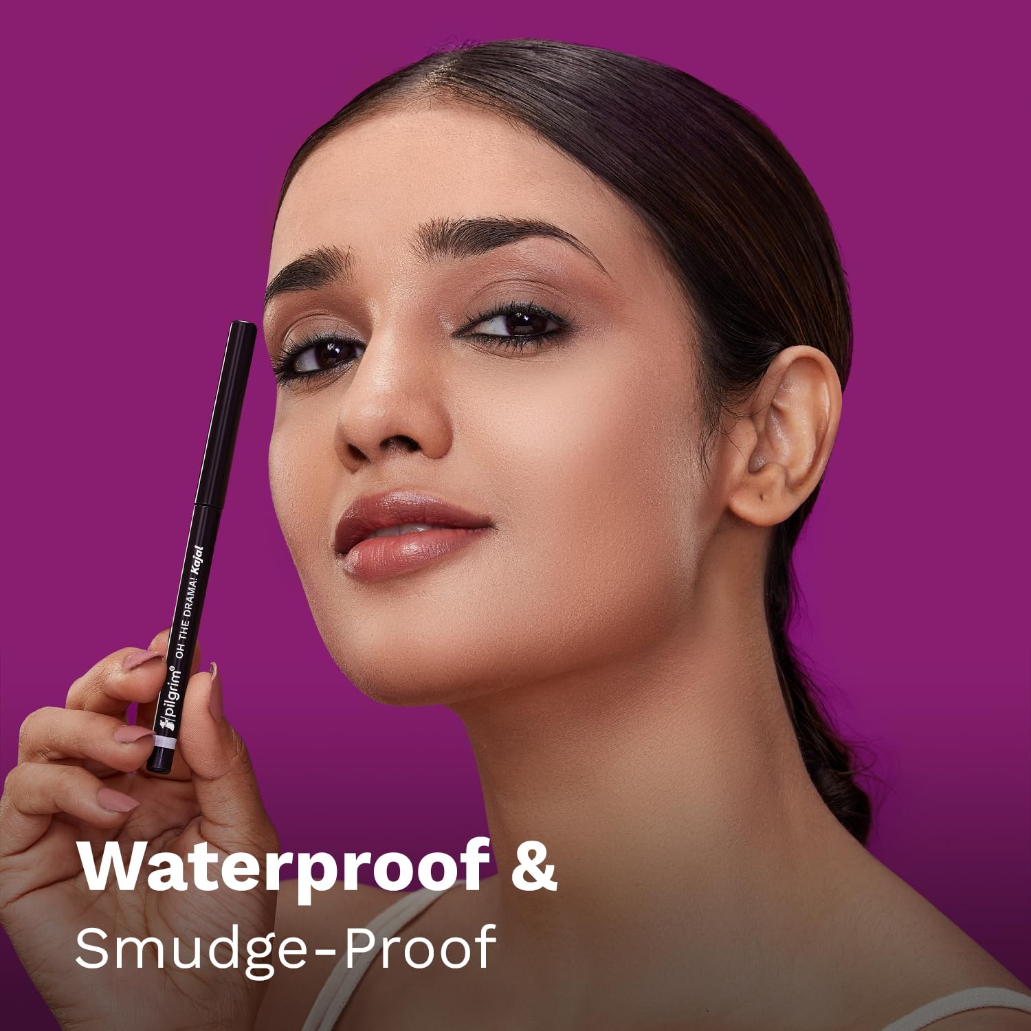 Pilgrim Black Mischief Kajal Smudge & Waterproof Single Stroke Matte Finish Lasts Up To 12Hrs | Kajal for Women | Lonng Lasting Eye Makeup |