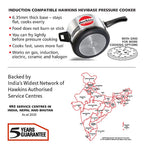 Hawkins Aluminium 5 Litre Hevibase Pressure Cooker, Induction Inner Lid Cooker, Silver (Ih50)