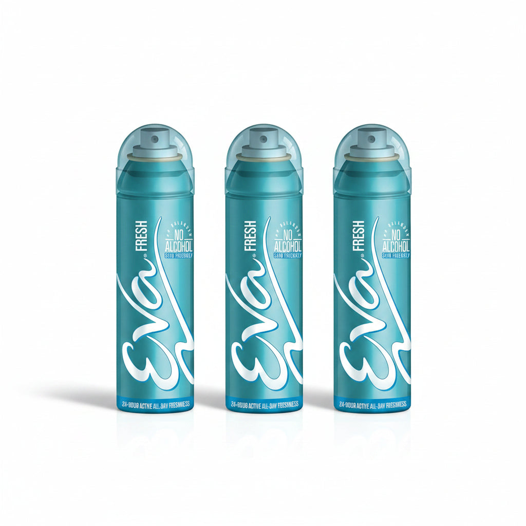 Eva Fresh+Fresh +Fresh Deo Spray 150 ml (Pack of 3)