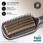 VEGA Hair Straightener Brush With Up To 12 Hrs Straightening Effect,Triple Care & Thermoprotect Technology