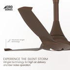 Orient Electric Aerostorm 1200 mm Ceiling Fan for Home | 18-pole strong motor |2 Years Warranty by Orient | Truffle Brown, Pack of 1