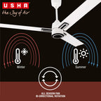 USHA AeroEdge Plus 1200mm BLDC Ceiling Fan with IR Remote |LED Indicator |BEE 5 Star Rated Energy Efficient|100% Copper Motor|High Air Delivery...