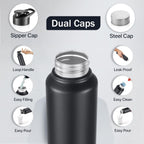 Stainless Steel Water Bottle Chromo Knight Black 950ml