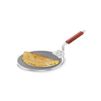 Hawkins 30 cm Dosa Tava, Triply Stainless Steel Shielded Nonstick Tawa with Rosewood Handle, Honeycomb Non Stick Induction Tawa, Silver (NSDT30)