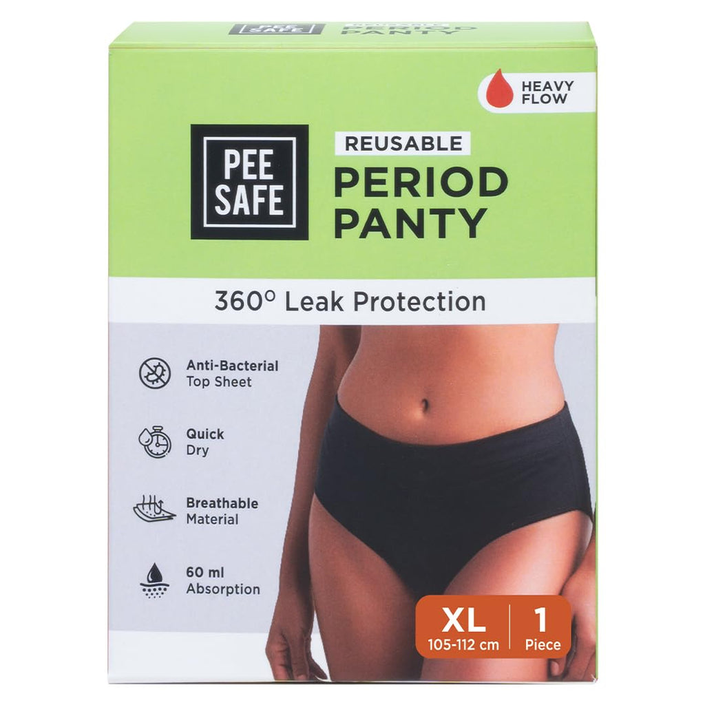 PEESAFE Reusable Period Panty for Women & Girls | Extra Large Size | Suitable for Heavy Flow | Rash Free, Leak Proof Menstrual Underwear | Comfortable...