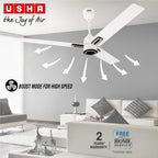 USHA AeroEdge Plus 1200mm BLDC Ceiling Fan with IR Remote |LED Indicator |BEE 5 Star Rated Energy Efficient|100% Copper Motor|High Air Delivery...