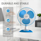 V-Guard Esfera 400mm Table & Wall Fan|ABS Body|White Blue
