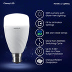 Havells 13W LED B22 Cool Day Light Bulb|Energy Efficient|Ultra Durable|Glare Free Lighting|BIS Approved|Upto 4KV Surge Protection|Fit For All indore Settings|Made in India|Pack of 1