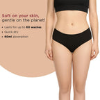 PEESAFE Reusable Period Panty | Large | Rash Free Black