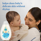 Johnson’s Baby Nourishing Milk & Rice Wash & Shampoo 200 ml | 2‑in‑1 Gentle Cleanser for Newborn Hair & Skin