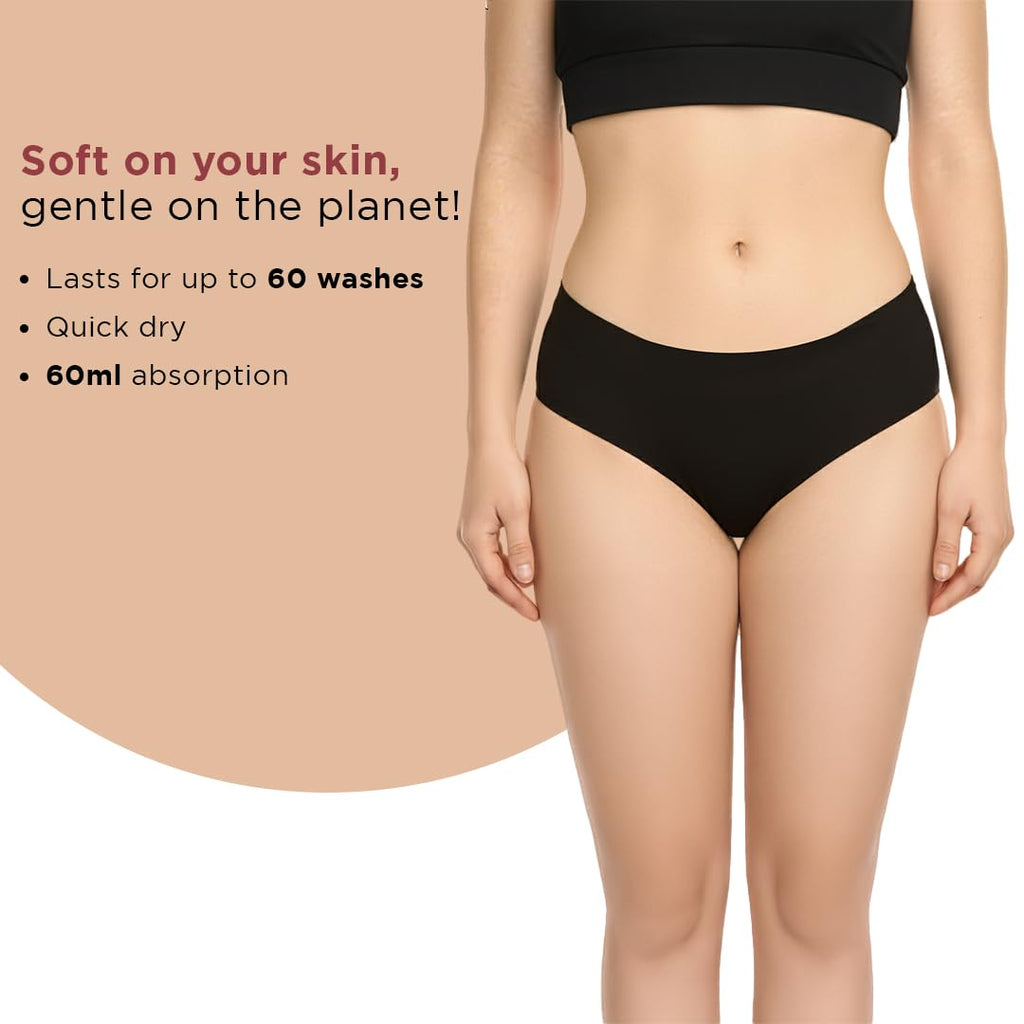 Pee Safe Reusable Period Panty for Women & Girls | Medium Size | Rash Free | Suitable for Heavy Flow, Leak Proof Menstrual Underwear, Comfortable Fit,...