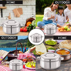 CELLO Maxima Insulated Casserole Hot Pot For Kitchen 1350 ml Silver |