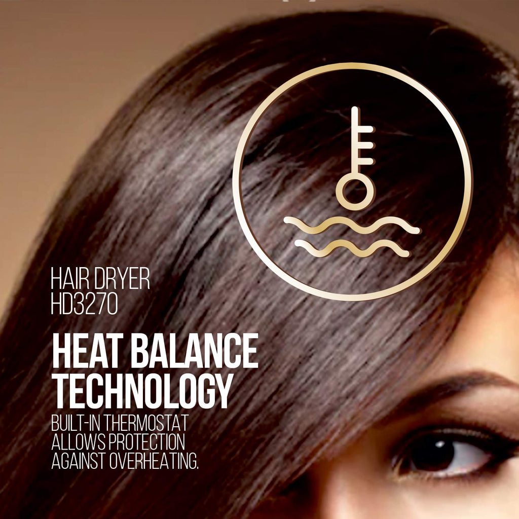 Havells HD3270 2-in-1 1700 Watts Hair Dryer with Diffuser and Thin Concentrator - Black