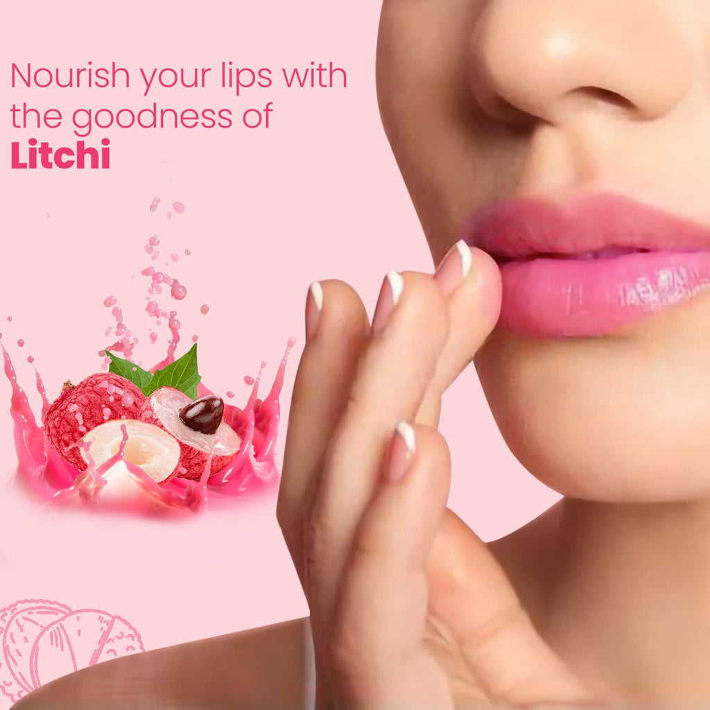 Himalaya Litchi Shine Lip Balm | 4.5gm|100 % Natural Colour | Naturally glossy | Younger Lips | Natural Vitamin E