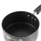 Vinod Hanos Hard Anodised Non Stick Saucepan with Lid - 1.7 Litre, 16 cm | 3.25mm Thick | 5X Long Lasting | Soft Touch Handle, Scratch Proof | Induction & Gas Base | 2 Year Warranty