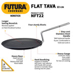 Hawkins Futura Nonstick Flat Tava 22 cm, 4.06 mm
