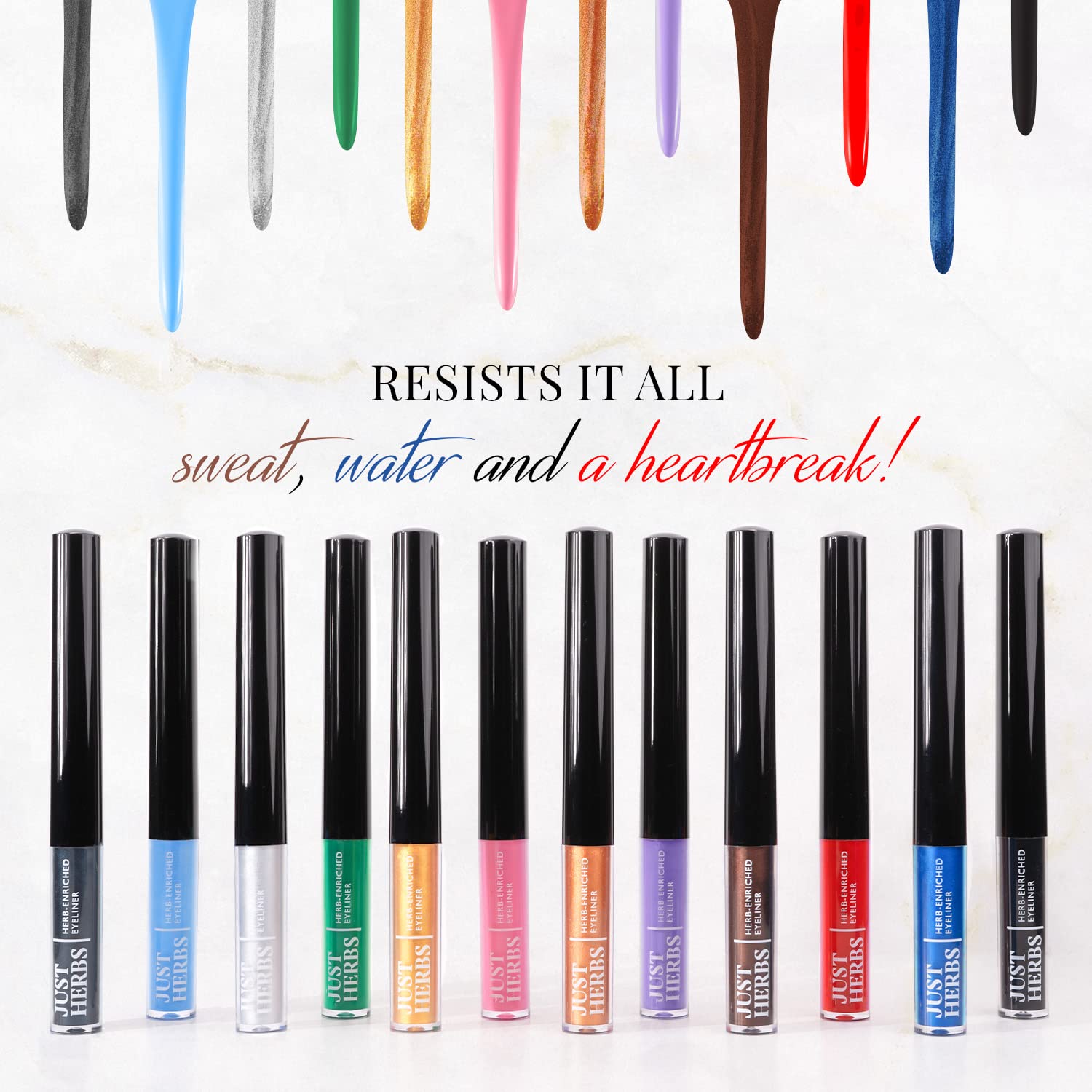Just Herbs Eyeliner Waterproof and Smudge Proof, Long Lasting Eyeliners 2.5g (Cherry Bomb)