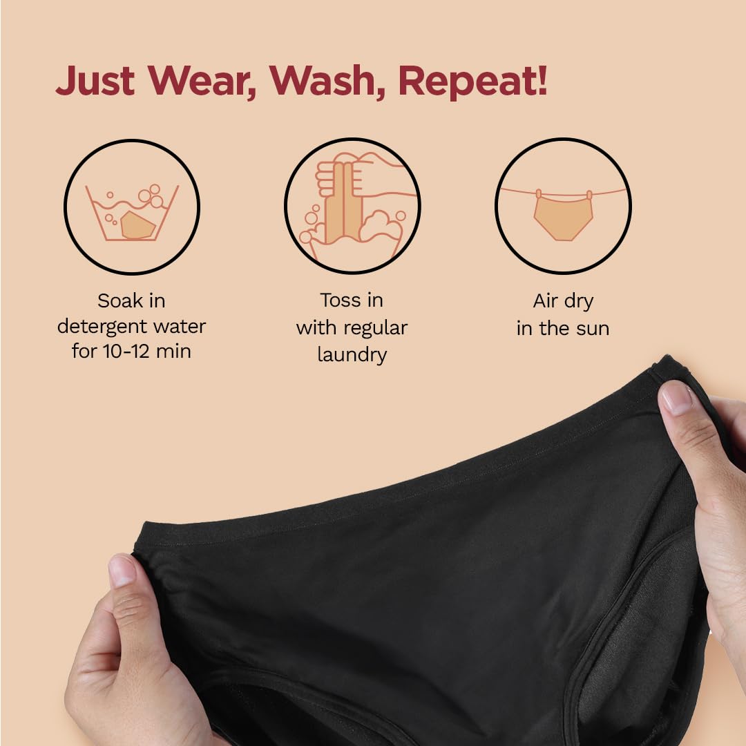 Pee Safe Reusable Period Panty for Women & Girls | Medium Size | Rash Free | Suitable for Heavy Flow, Leak Proof Menstrual Underwear, Comfortable Fit,...