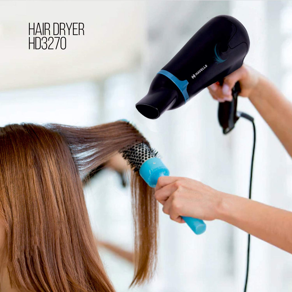 Havells HD3270 2-in-1 1700 Watts Hair Dryer with Diffuser and Thin Concentrator - Black