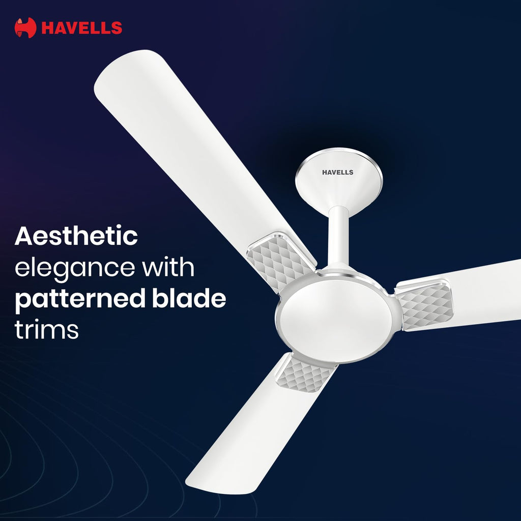 Havells 1200mm Enticer BLDC Prime Ceiling Fan| Compatible with Regulator & Remote| Upto 55% Energy Saving|