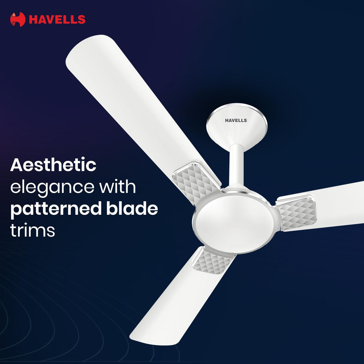 Havells 1200mm Enticer BLDC Prime Ceiling Fan| Compatible with Regulator & Remote| Upto 55% Energy Saving|