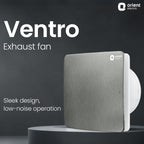 Orient Ventro exhaust 150 mm | Graphite Grey | Glass and wall mountable | Elegant design with high performance | Noiseless Operation | 2 year warranty