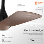 Orient Electric Aerosilent | India’s Most Silent Fan | Less than 50dB| 1200mm BLDC Ceiling Fan with Remote | BEE 5-Star Energy-Efficient Fan | Red Dot...