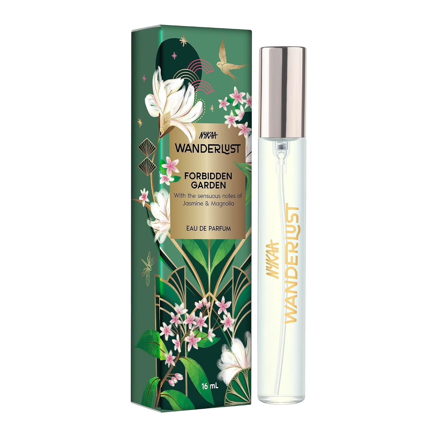Nykaa Wanderlust Forbidden Garden Eau De Parfum I Travel size, mini Perfume for Women – 16 ml I Jasmine and Magnolia Perfume | Long–Lasting, Travel‐Friendly...