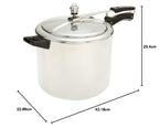 Hawkins Classic 6.5 Litre Pressure Cooker | Straight Body | Gas Compatible | Ideal for 7–9 persons | ISI Certified | 5 Year Guarantee | Silver (CL65)