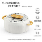 CELLO Castella Insulated Steel Casserole Hot Box Set of 2 Pcs for Kitchen 1000ml Gold White |
