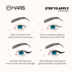MARS Free Flow Eyeliner with Demi Matte Finish | Long Lasting, Smudgeproof & Easy Glide Formula (6 ml)