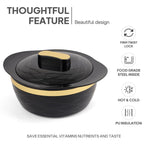 Cello Gold Crust Insulated Casserole Set of 3, (500ml, 1000ml, 1500ml) Black |