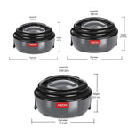 Milton Ernesto Inner Stainless Steel Jr. Casserole Set of 3 (390,720 and 1320 ml), Grey
