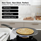 Prestige Aluminium Omega Select Plus Non-Stick Concave Tawa, 28 cm, Black