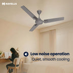 Havells 1200mm Ambrose Neo Energy Saving Ceiling Fan| Air Delivery: 220 m³/min| Speed: 370 RPM| 2 Year Warranty |(Pack of 1, Stone Grey)