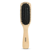 AGARO Prime Wooden Flat Hair Brush with Strong & flexible nylon bristles, having Anti- static ball tips, For Grooming, Volumising & Back Brushing, ideal for Men & Women