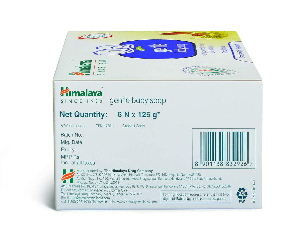 Himalaya Gentle Baby Soap Pack of 6 x 125g