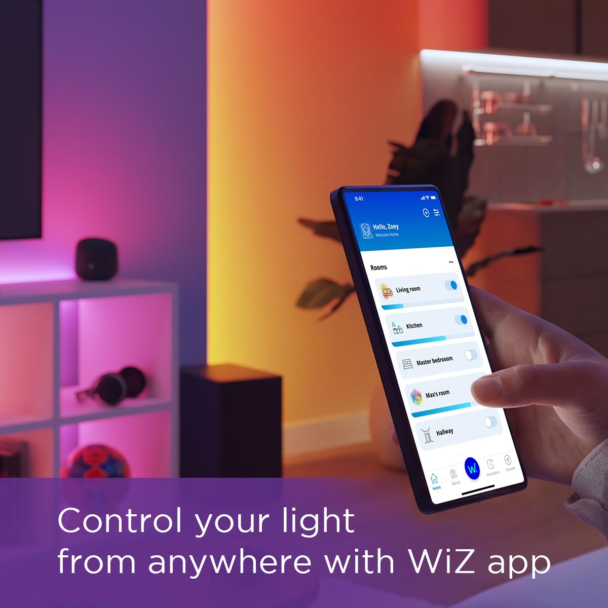 PHILIPS WiZ Neo 12W B22 Wi-Fi & Bluetooth LED Smart Bulb with Music Sync, Compatible with Amazon Alexa & Google Assistant, 16 Million Colours &..