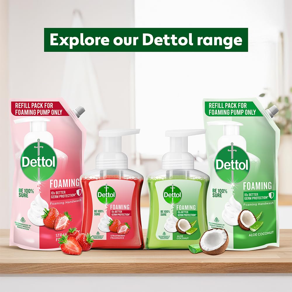 Dettol Foaming Handwash Pump - Aloe Coconut (Pack of 2-250ml each)