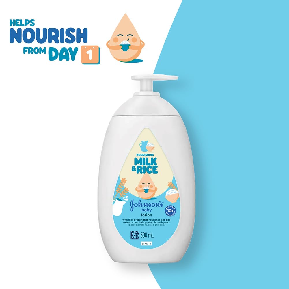 Johnson's Johnson & Johnson Baby Milk and Rice Baby Lotion 200ml (Pack of 2)